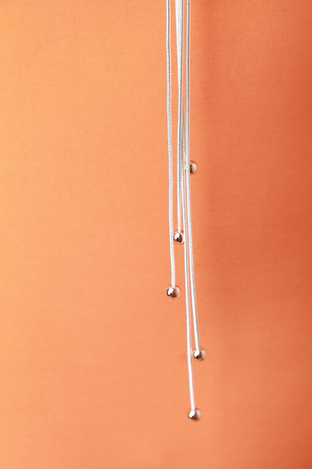 Snake Chain O-Ring Long Beaded Tassel Necklace