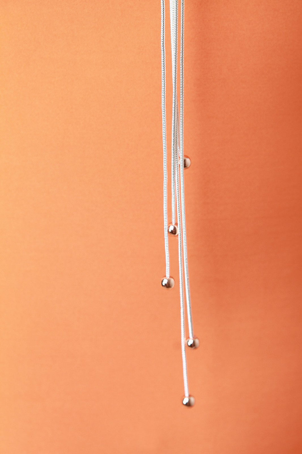 Snake Chain O-Ring Long Beaded Tassel Necklace