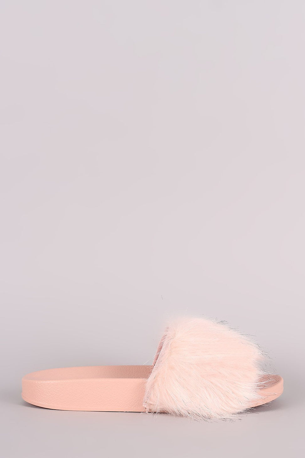 Open Toe Furry Slide Sandal