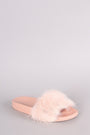 Open Toe Furry Slide Sandal