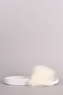 Open Toe Furry Slide Sandal