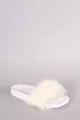 Open Toe Furry Slide Sandal