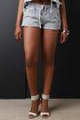 Distress Drawstring Shorts - NoveltyOne