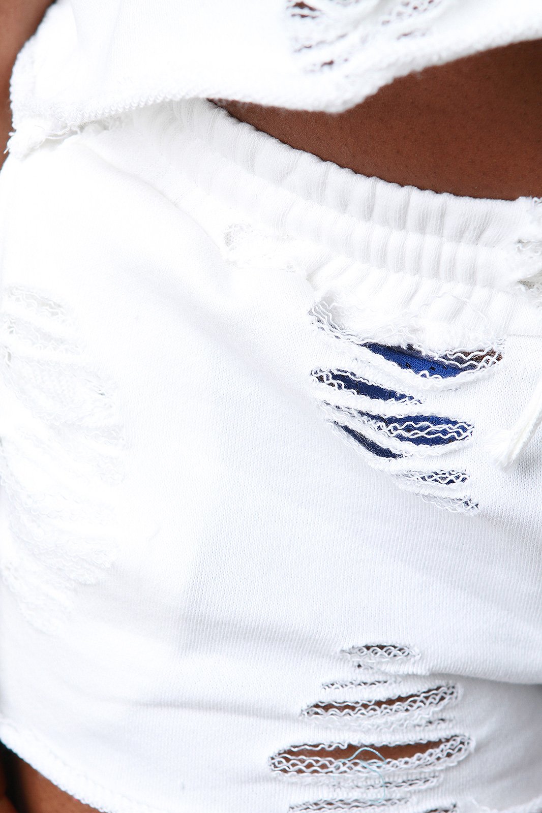 Distress Drawstring Shorts - NoveltyOne