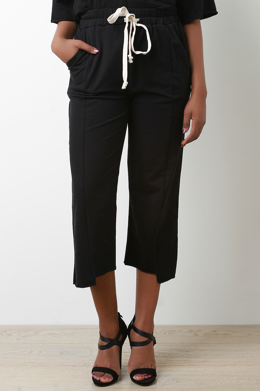 Asymmetrical Capri Pants