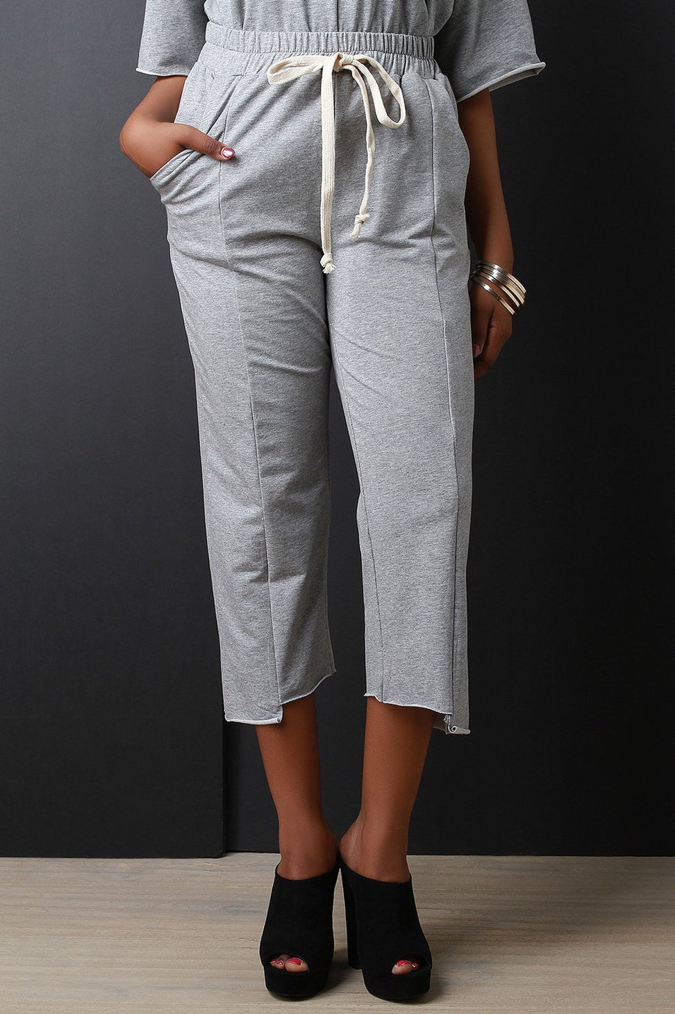 Asymmetrical Capri Pants