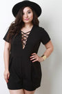 Lattice Short Sleeve Romper