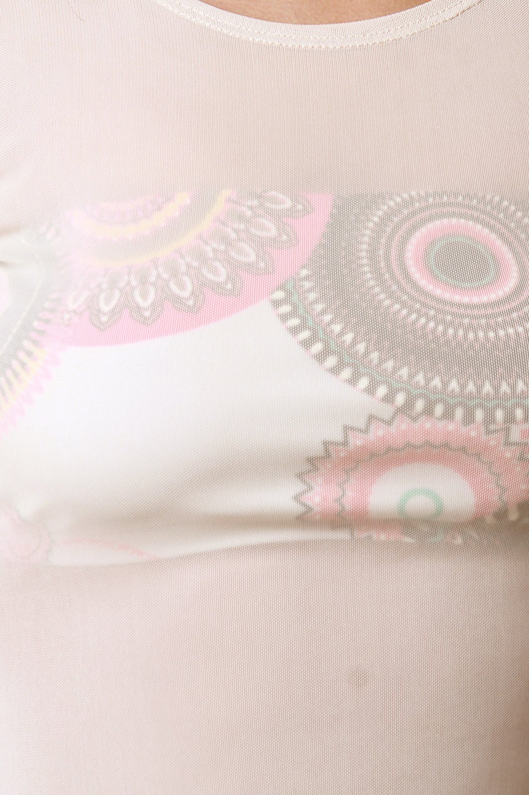 Long Line Semi Sheer Mesh Top - NoveltyOne