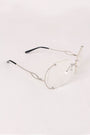 Oversized Clear Lenses Rimless Butterfly Glasses
