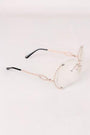 Oversized Clear Lenses Rimless Butterfly Glasses