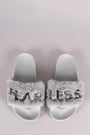 Qupid Faux Fur Fearless Slide Sandal