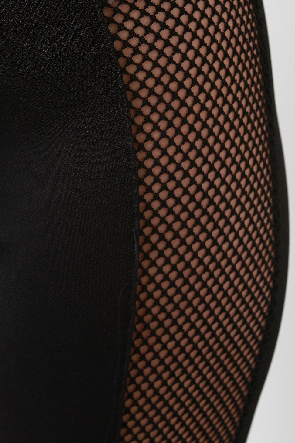 Floral Patch Bralette Top And Mesh Trim Leggings Set