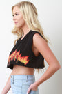 Girl Power Graphic Raw Edge Crop Top - NoveltyOne