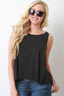 Simple Round Neck Sleeveless Relaxed Fit Top