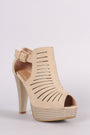 Cutout Nubuck Chunky Platform Mule Heel