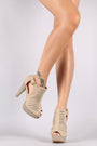 Cutout Nubuck Chunky Platform Mule Heel