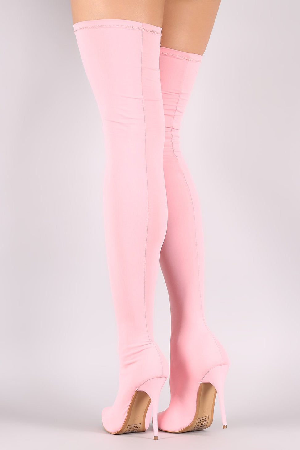 Shoe Republic LA Fitted Elastane Stiletto OTK Boots