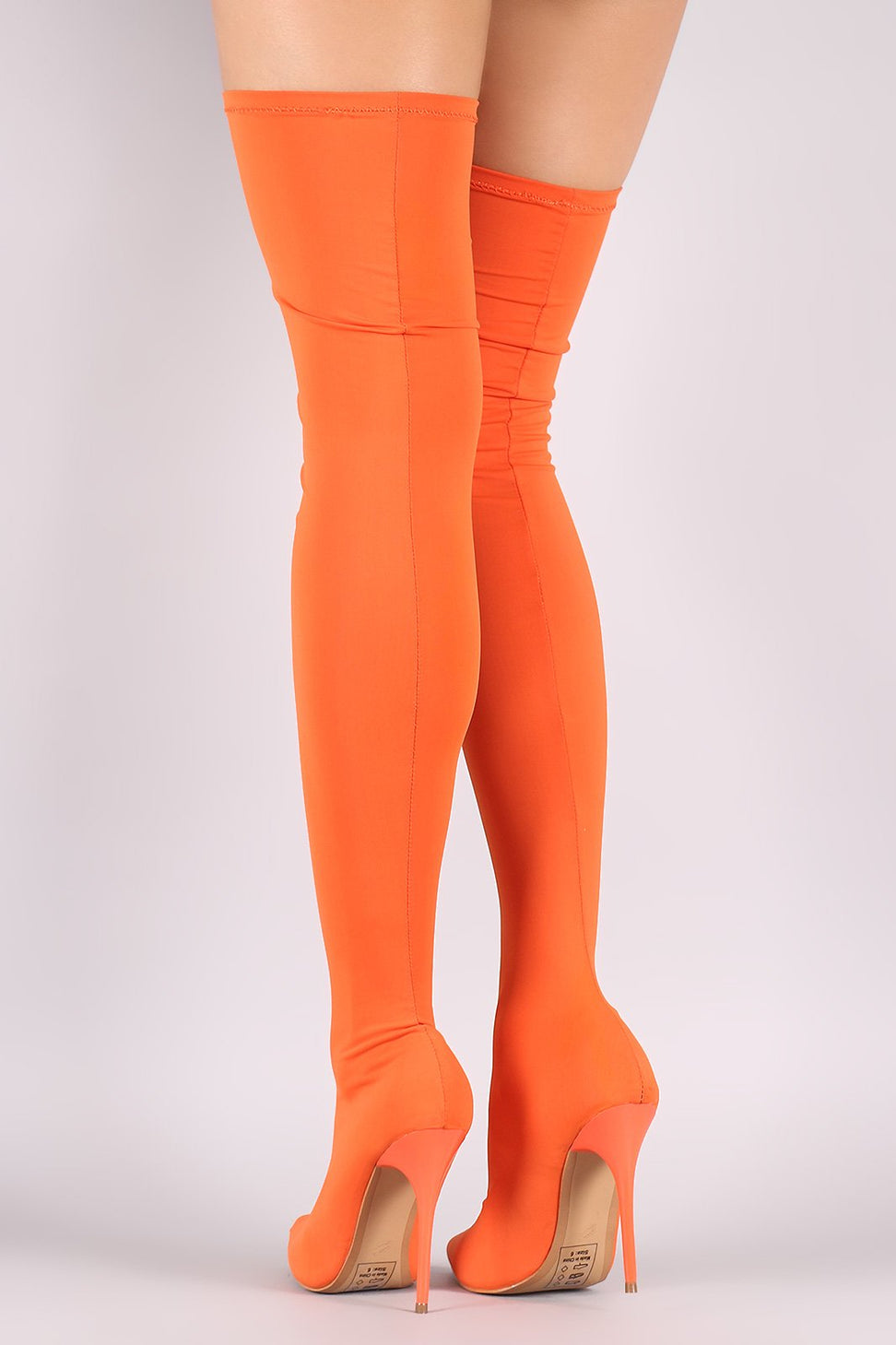 Shoe Republic LA Fitted Elastane Stiletto OTK Boots