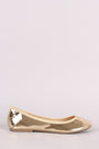 Bamboo Patent Round Toe Ballet Flat