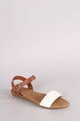 Bamboo One Band Ankle Strap Flat Sandal
