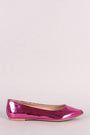 Mirror Metallic Pointy Toe Ballet Flat