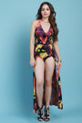 Halter Tropical Maxi Romper