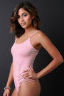 Slashed Soft Knit Sleeveless Bodysuit