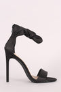 Liliana Satin Open Toe Side Knotted Bow Stiletto Heel - NoveltyOne