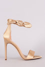 Liliana Satin Open Toe Side Knotted Bow Stiletto Heel - NoveltyOne