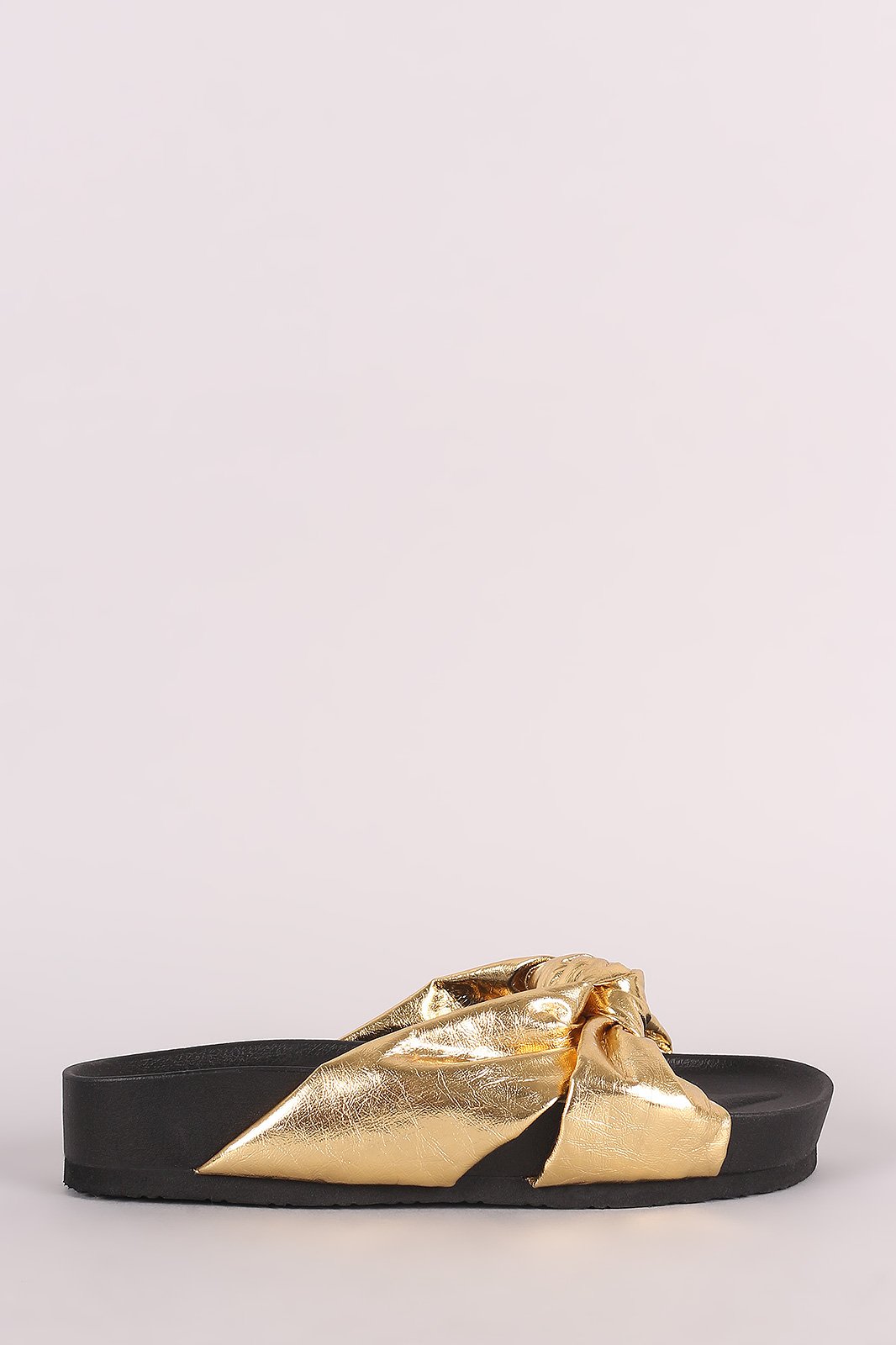 Knotted Open Toe Slide Sandal