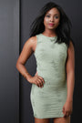 Distress Heather Knit Bodycon Dress - NoveltyOne