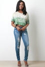 Cash Me Outside Tie-Dye Crop Top