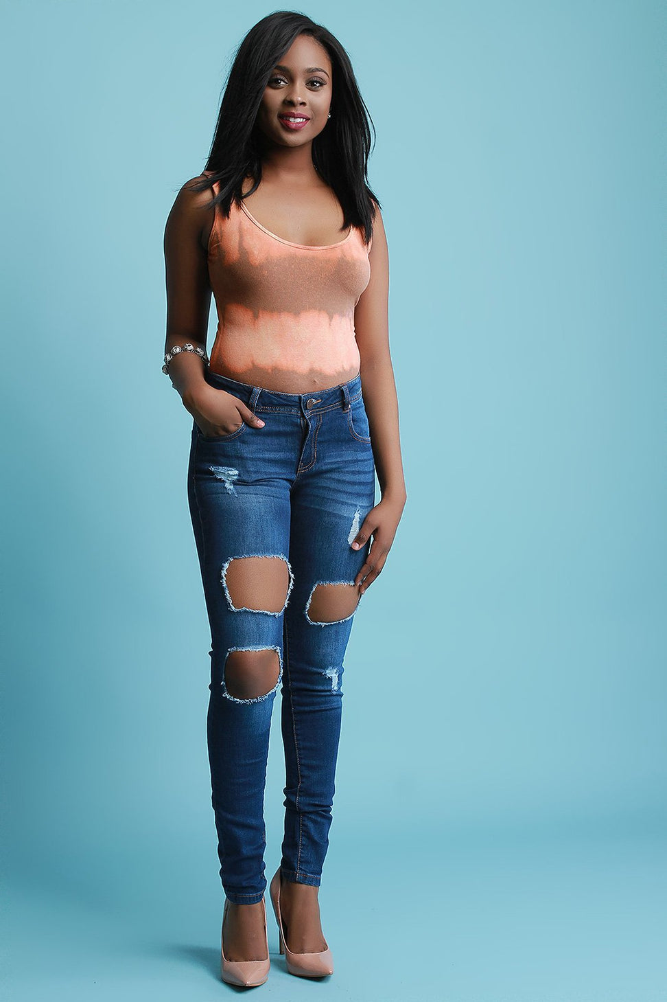 Horizontal Tie-Dye Bodysuit