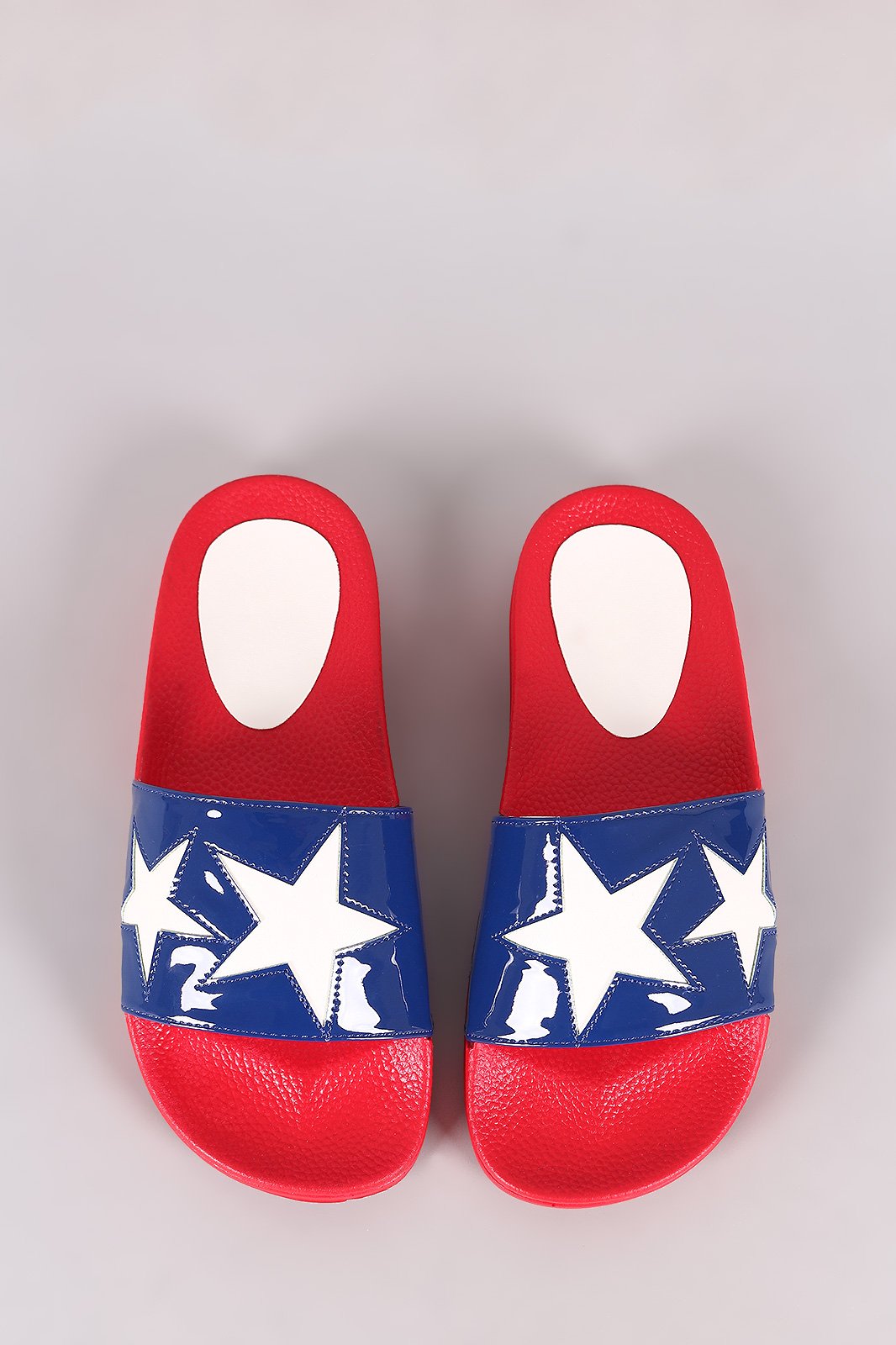 Contrasting Stars Slide Sandals