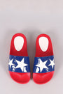 Contrasting Stars Slide Sandals