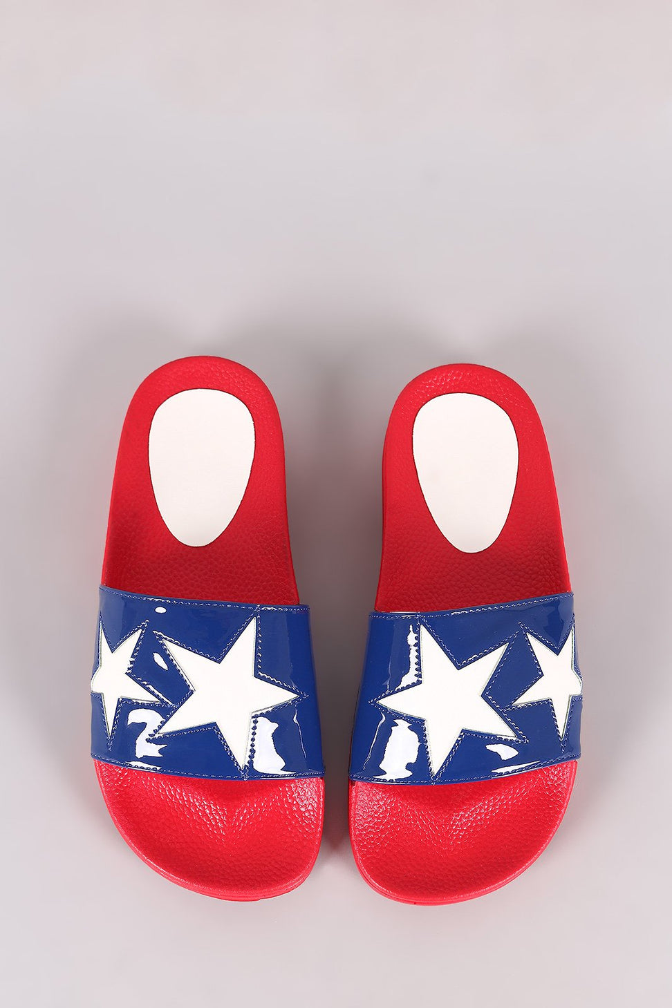 Contrasting Stars Slide Sandals