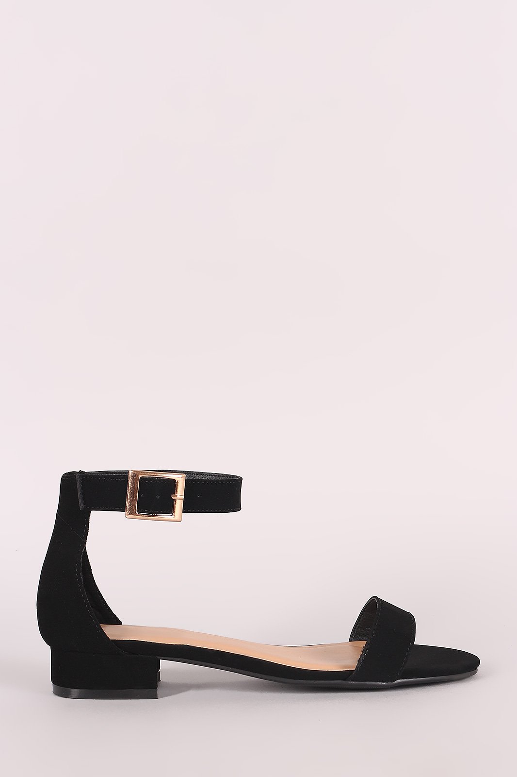 Bamboo Nubuck Open Toe Ankle Strap Sandal