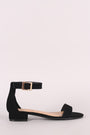Bamboo Nubuck Open Toe Ankle Strap Sandal