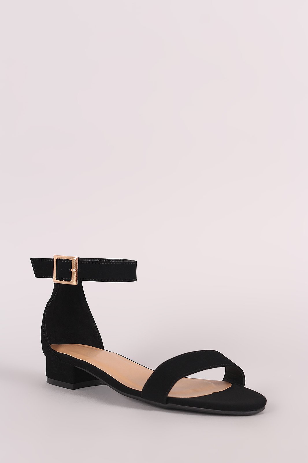 Bamboo Nubuck Open Toe Ankle Strap Sandal
