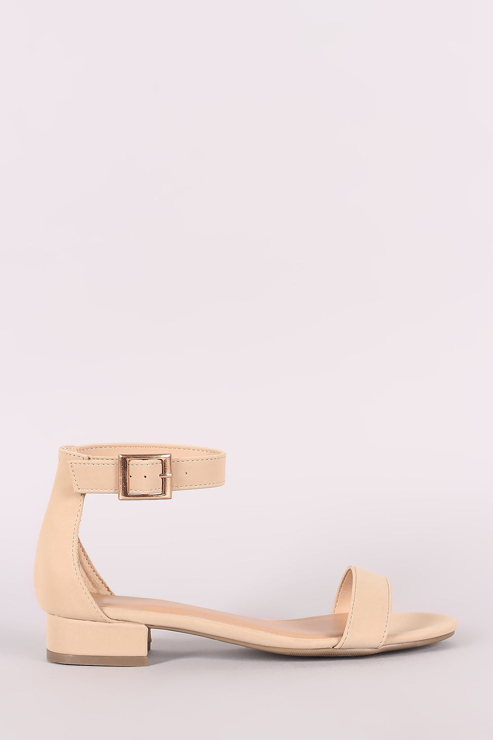 Bamboo Nubuck Open Toe Ankle Strap Sandal