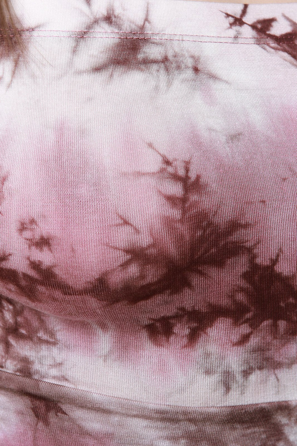 Short Sleeve Bardot Tie-Dye Crop Top