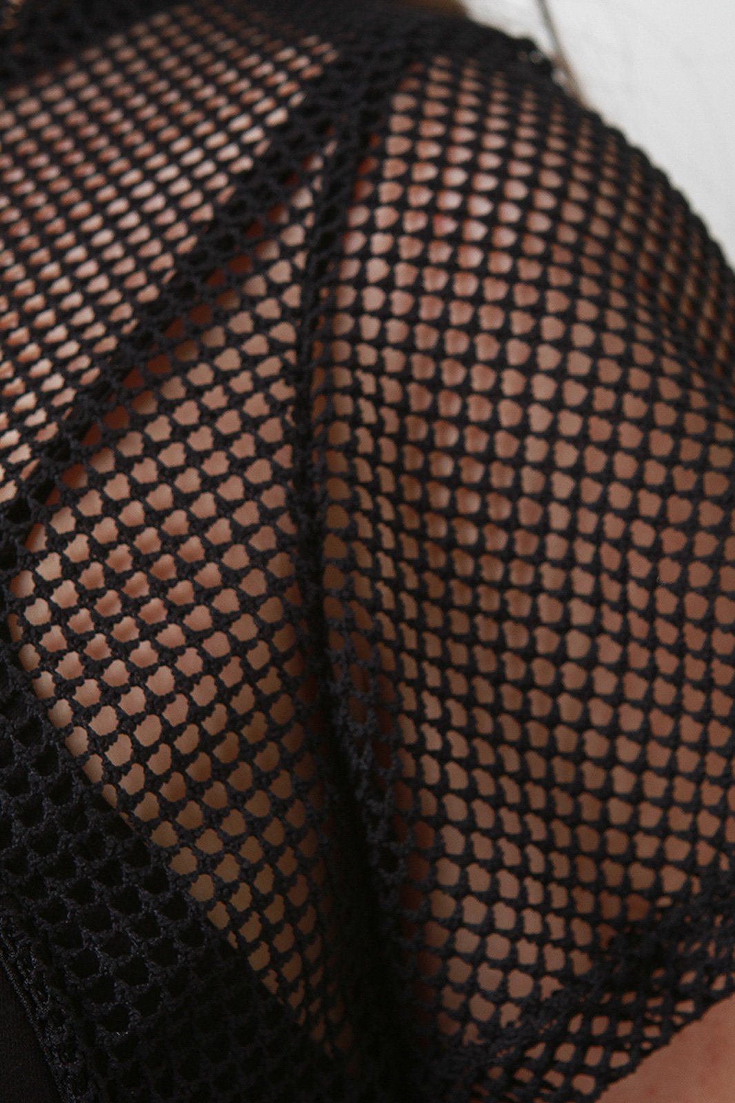 Mesh Cropped Front Cutout Maxi Top