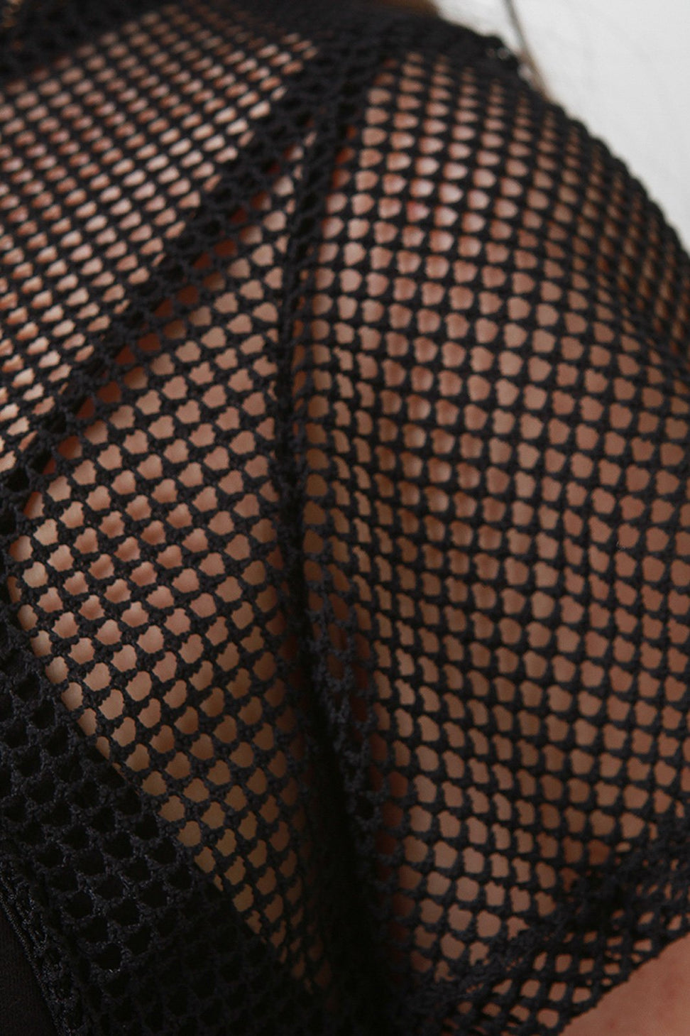 Mesh Cropped Front Cutout Maxi Top