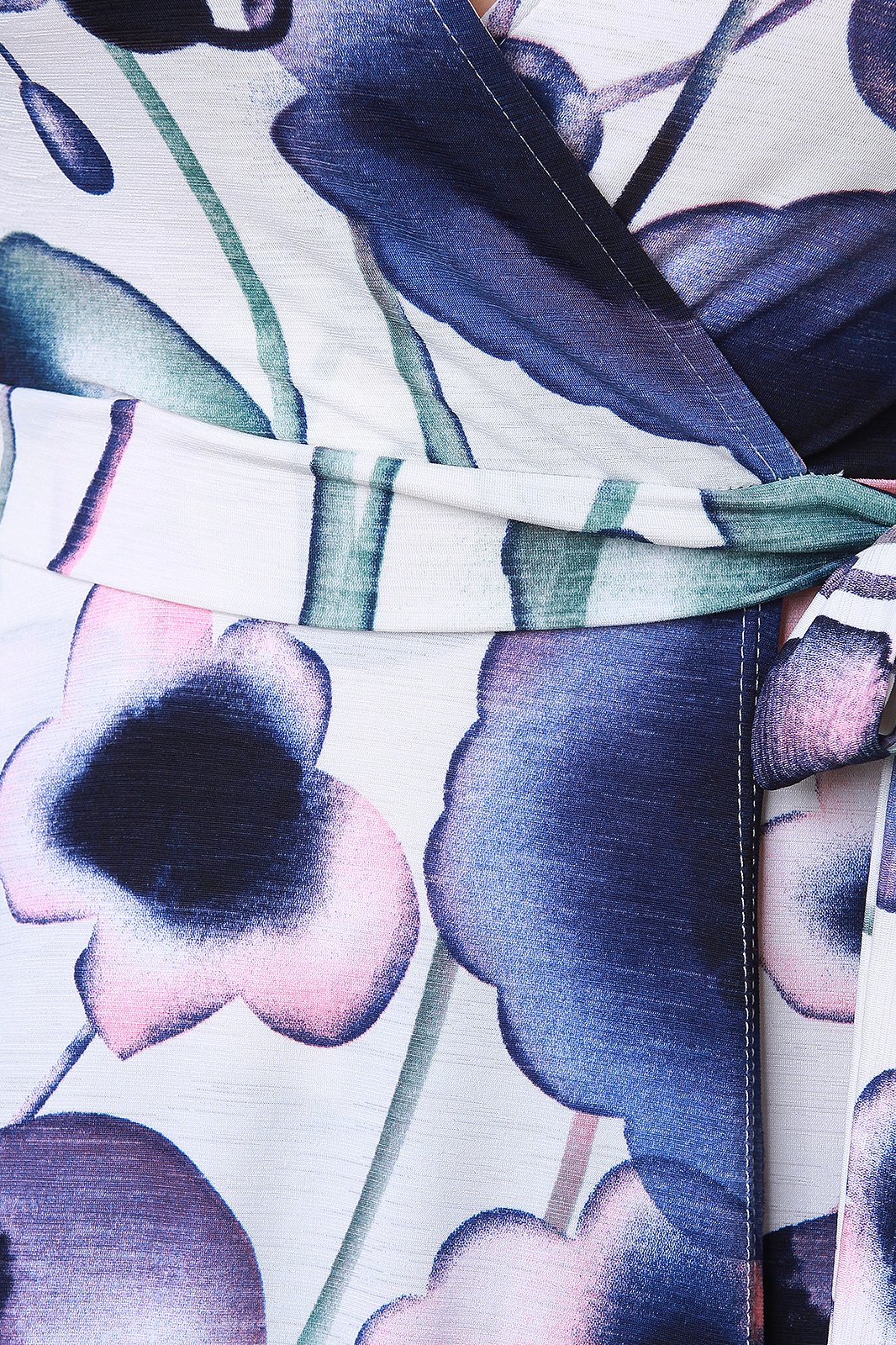 Floral Print Long Sleeve Surplice Maxi Dress