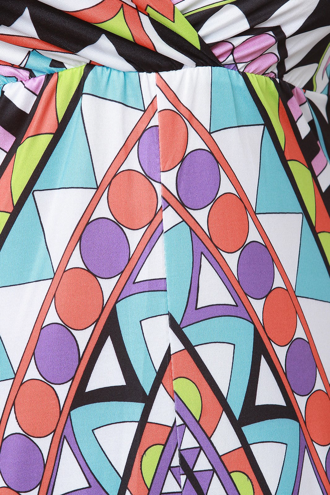 Geometric Print High Thigh Slit Maxi Dress - NoveltyOne