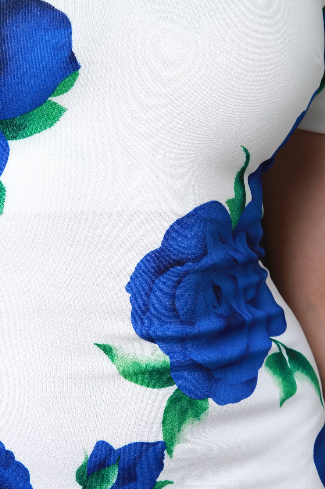 Roses Mock Choker Midi Dress