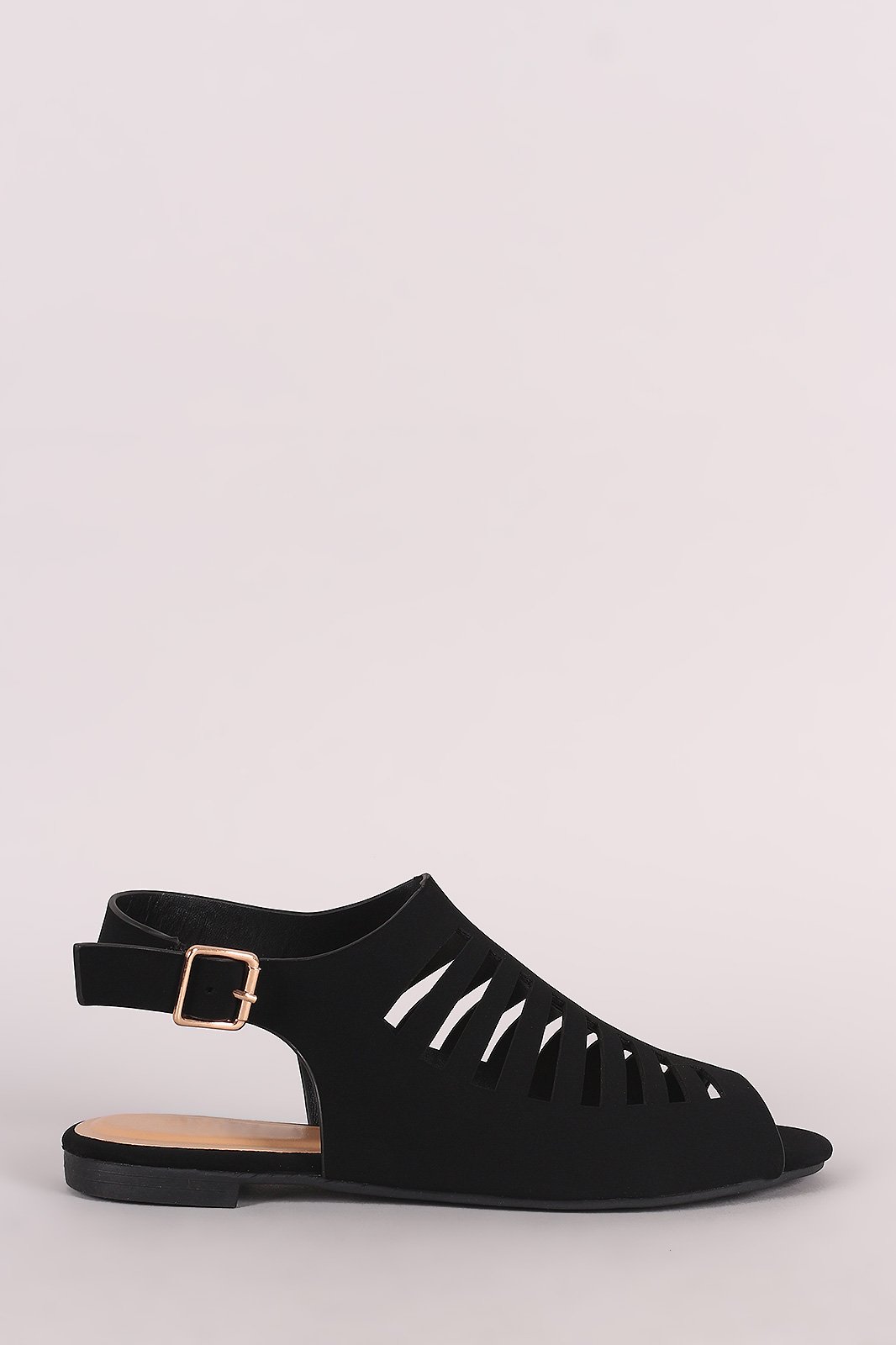 Bamboo Ladder Cut Caged Sandal