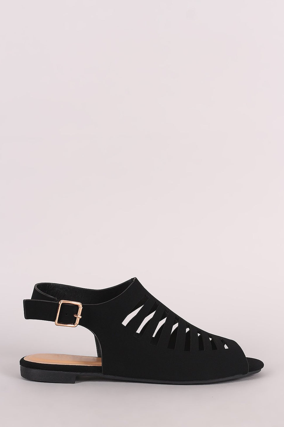 Bamboo Ladder Cut Caged Sandal