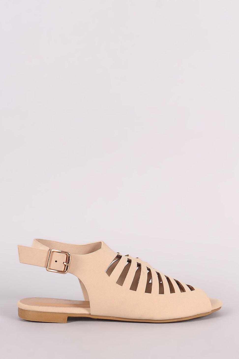 Bamboo Ladder Cut Caged Sandal