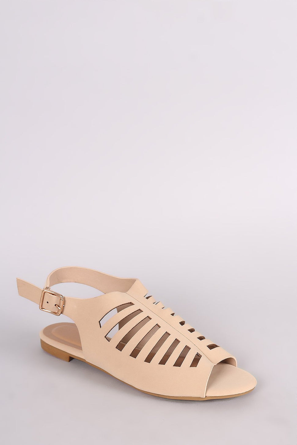 Bamboo Ladder Cut Caged Sandal